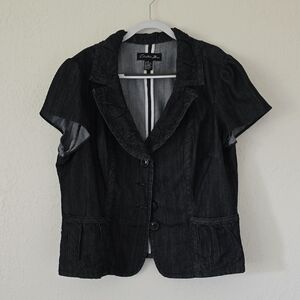 Christiana Zinn Black Denim Blazer Size 3x